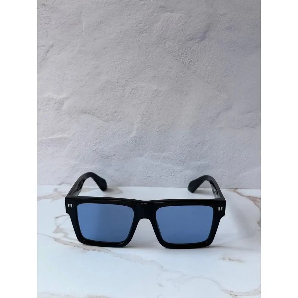 NEW Off White Lawton OERI09 Black Blue Sunglasses